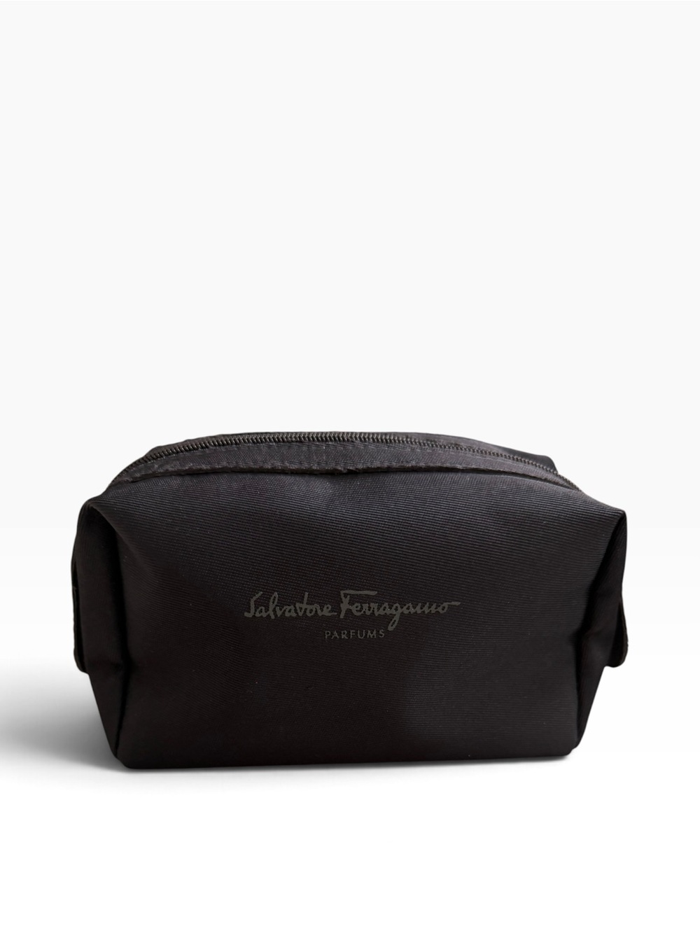Salvatore Ferragamo Black Travel Toiletry or Cosmetic Bag